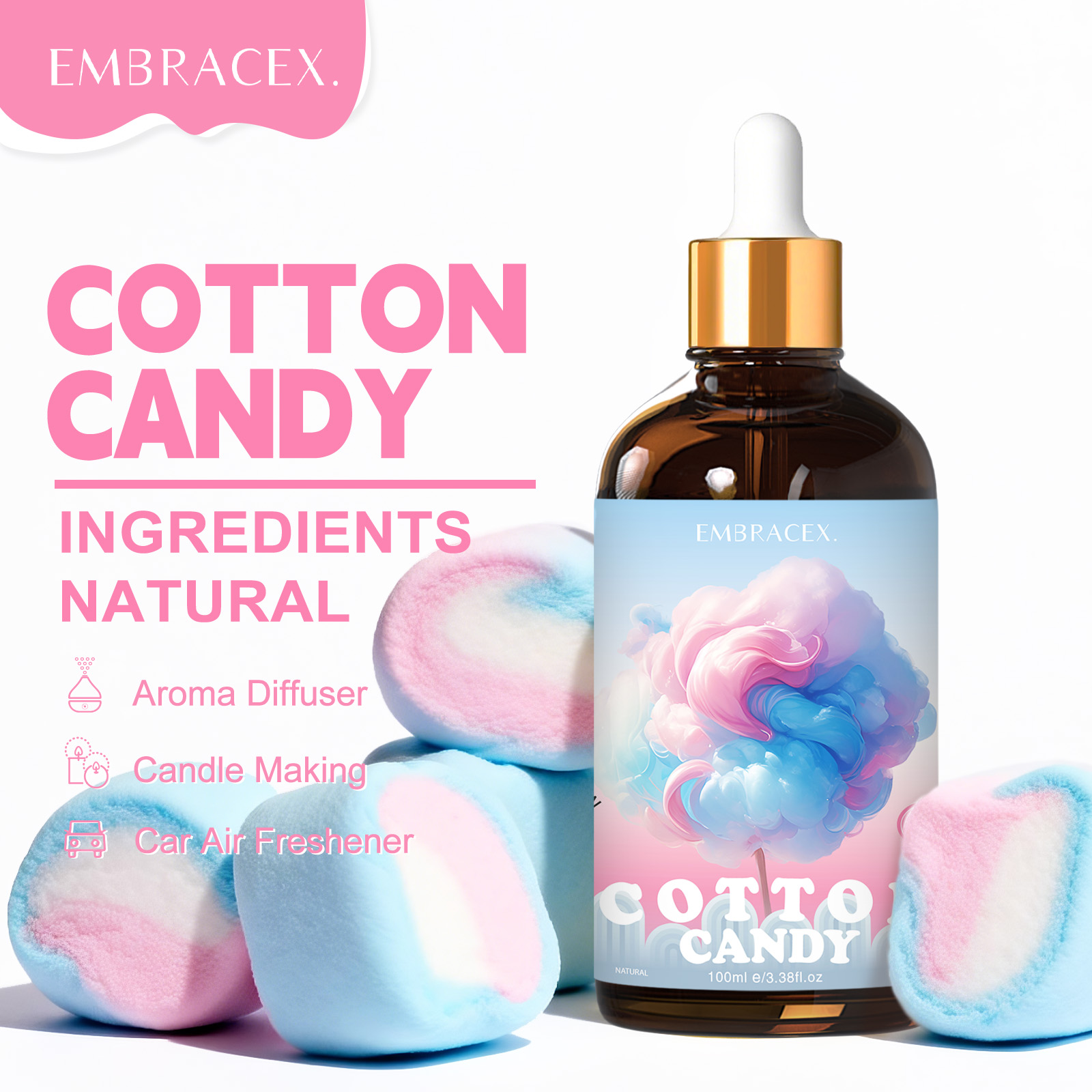 100ml Cotton Candy Fragrance O - Home Fragrance Gift 评论和价格